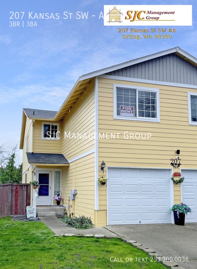 Three bedroom duplex for rent in Orting NEW PRICE! property image